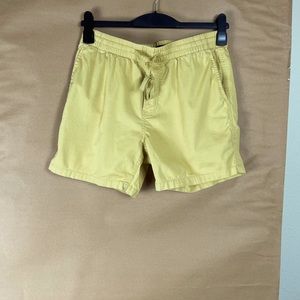 Yellow mens short shorts